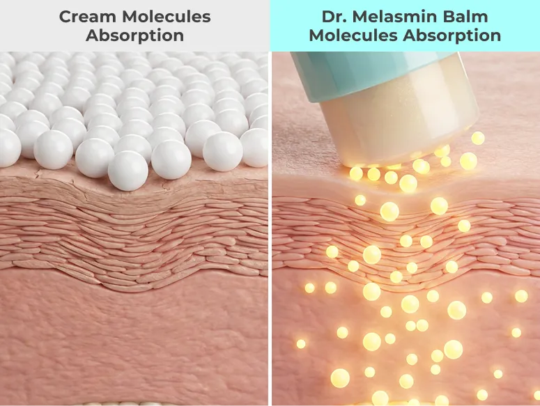 Dr. Melasmin Calcium Balm targeted skincare application